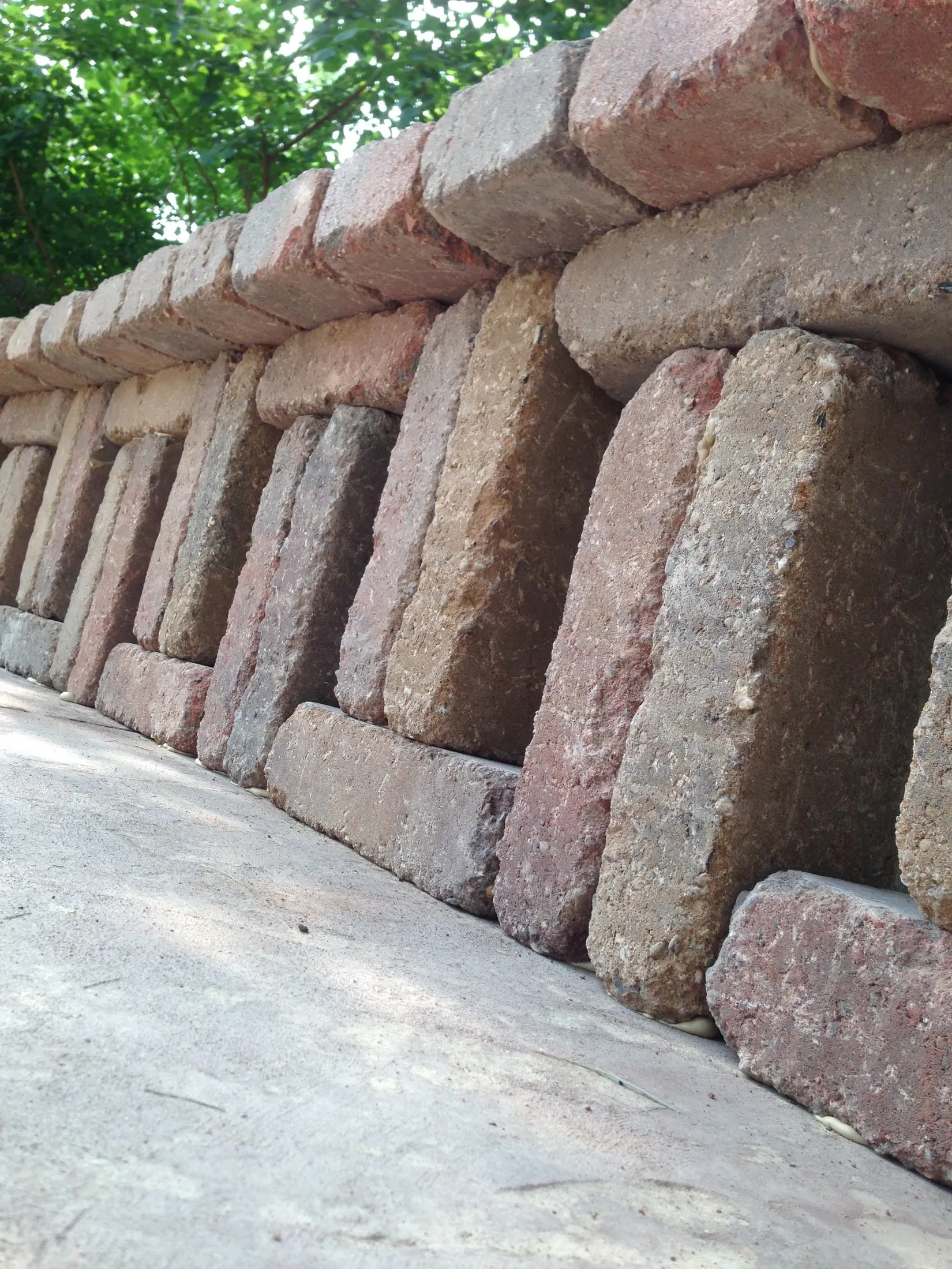 Detail of the decorative block wall coursework.